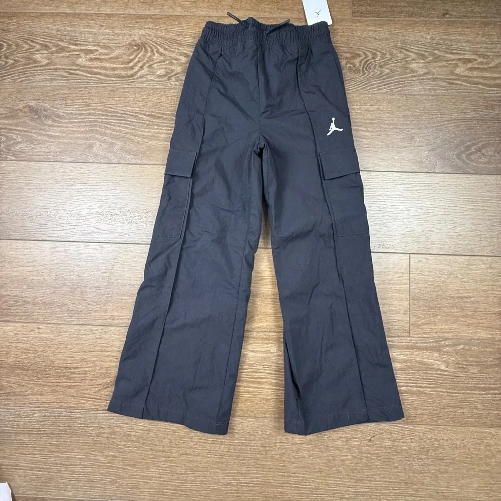 Jordan Big Kids Girls Double Cargo Woven Pants Size M NWT Back to School Black